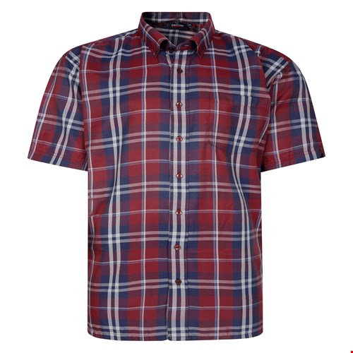Espionage Check Shirt Burgundy